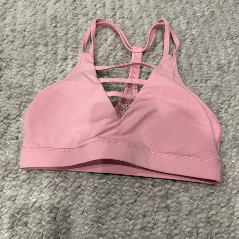 ZYIA Light Pink Strappy Sports Bra